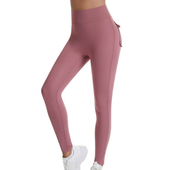 HOMBOM Pink Leggings for Womens Seamless Yoga Soft High Waist Running Sports Ladies Pants 2XL