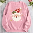 thumbnail image 1 of HOMBOM Pink Sweatshirt for Women Fall Pullover Cute Waffle Long Sleeve Womens Tops Christmas, 1 of 7