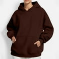 thumbnail image 1 of HOMBOM Plain Women Sweatshirt Hooded Oversized Coffee Christmas Tops Winter Long Sleeve Hoodie XL, 1 of 1