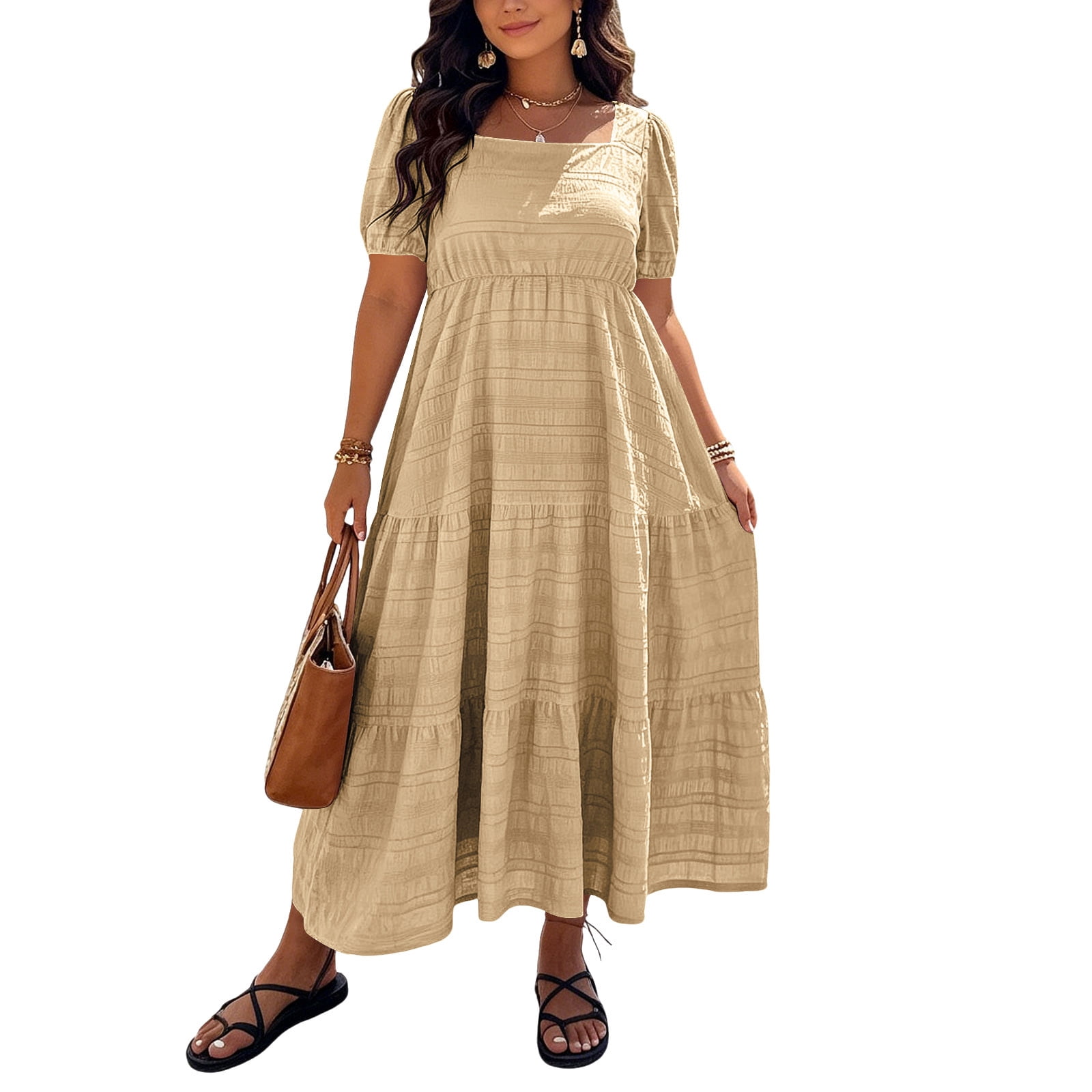 embroidered wedding guest dress Zapaka Women A-Line Midi V-Neck Blush Tulle Floral Dress, Blush / US12 Stylish Silver Beaded Halter 1x Women Dress Kentucky Derby Heros Size:L: M 8.5-10.5