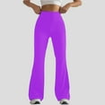 thumbnail image 1 of HOMBOM Purple Flare Leggings for Womens Tummy Control Butter Soft High Waist No Front Seam Sports Ladies Pants Fitness XL, 1 of 6