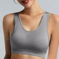 thumbnail image 1 of HOMBOM Push-Up Everyday Bras for Women Full Coverage Wire-Free Gray Shockproof Sports Bra XL, 1 of 9