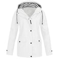 thumbnail image 1 of AXXD Rain Coats for Women,Women Solid Rain Jacket Outdoor Plus Size Hooded Raincoat Windproof Jackets for Women, 1 of 3