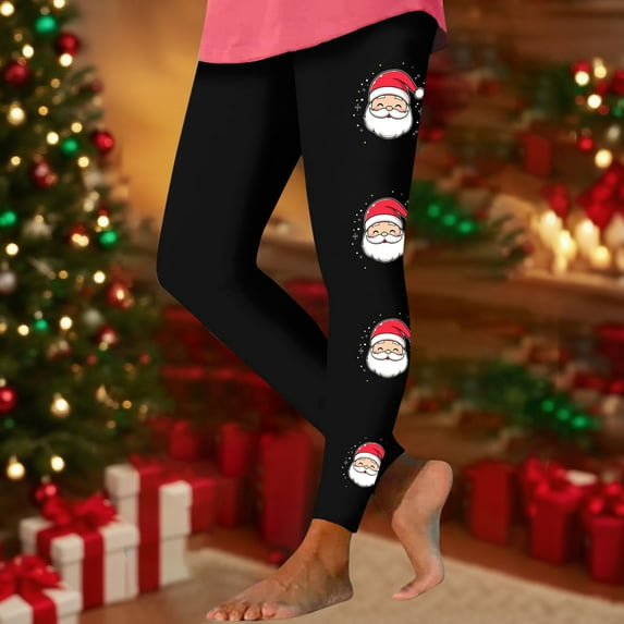 HOMBOM Soft Leggings for Womens High Waisted Red Workout Christmas Yoga Seamless Leggings Activewear Ladies Pants Fitness