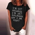 thumbnail image 1 of HOMBOM Spring Tops for Women Short Sleeve I'm Not Arguing Black Crewneck T-shirts Y2k Tops for Women, 1 of 4