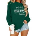 thumbnail image 1 of HOMBOM Sweatshirts for Women Christmas Crewneck Oversized Funny Merry Xmas Letter Print Pullover Soft Fleece Holiday Party Top and Gift, 1 of 8