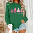 thumbnail image 1 of HOMBOM Sweatshirts for Women Christmas Green Crewneck Cute Merry No Hood Tree Xmas Adults Sweatshirt Greflying, 1 of 6
