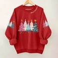 thumbnail image 1 of HOMBOM Sweatshirts for Women Festive Christmas Crewneck Light Up Red Xmas Gifts Adults Sweatshirt Tree, 1 of 4
