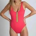 thumbnail image 1 of HOMBOM Tankini Swimsuits for Women Tummy Control One-pieces Hot Pink Solid Color Bikini Bikinis for Women M, 1 of 6