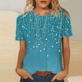 thumbnail image 1 of HOMBOM Tops for Women Graphic Tee Shirts Summer Boho Short Sleeve Womens T Shirts Comfy, 1 of 7