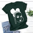 thumbnail image 1 of HOMBOM Trendy Shirts for Women Army Green T-shirt Short Sleeve Print Rolled Sleeve Crew Neck Graphic Tee L, 1 of 3