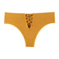 thumbnail image 1 of HOMBOM Underwear for Women Seamless Cheeky Yellow Briefs No-Show Hipster Spandex Low Rise Ladies Panties L, 1 of 2