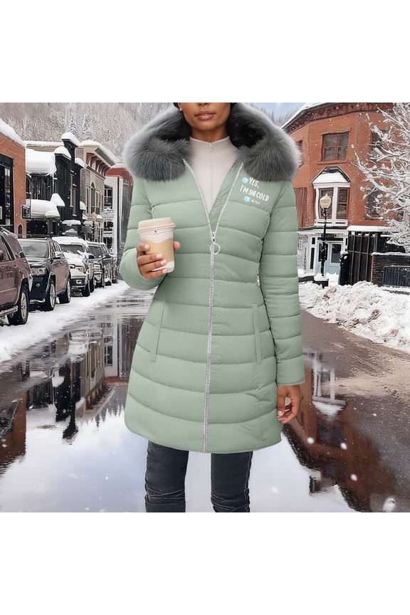 Winter Coats for Women Fleece Lined Parka Quilted Thermal Heavy Womens Jackets