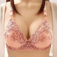 thumbnail image 1 of HOMBOM Wireless Bras for Women Padded Lace Embroidery Bras Lightly Lined Push-Up Wire-Free Daily Bra Wirefree Hot Pink, 1 of 3