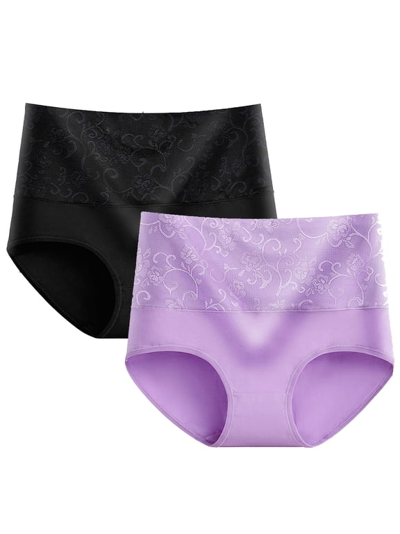 Women Panties High Cut Briefs Cotton Underwear Packs 2PC Shaping Panties Hot Pink Womens Panties Clearance Under $5 XXL