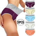 thumbnail image 1 of HOMBOM Women Panties Pack High Waist Brief 5PC Underwear Packs Cotton Multicolor Women Panties Package L, 1 of 9