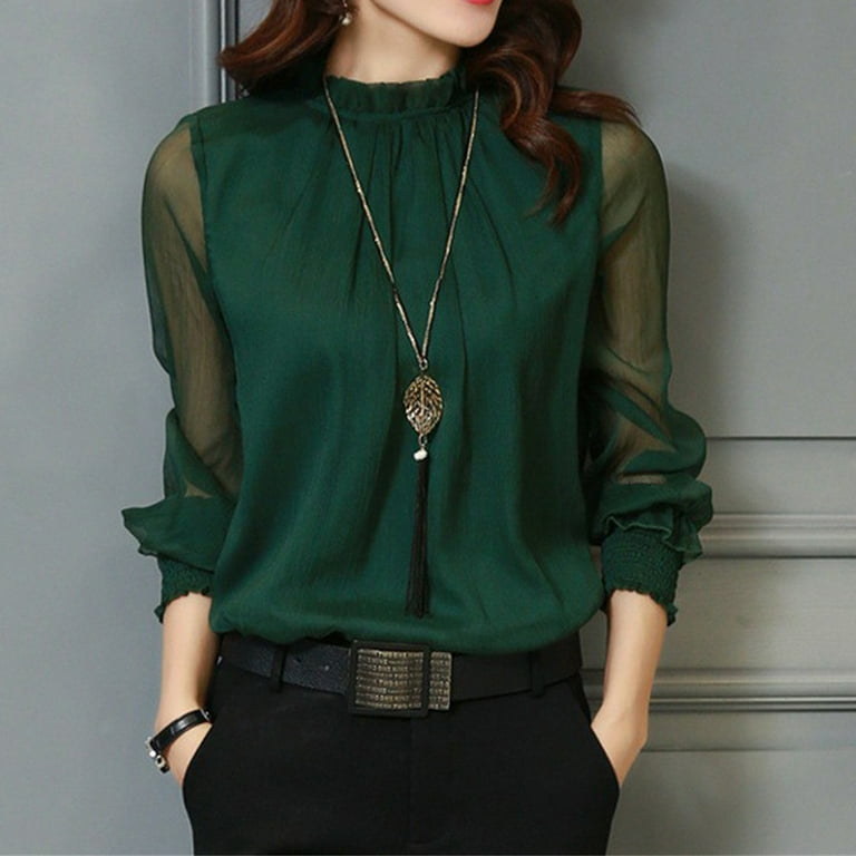 Casual Solid Patchwork O Neck Blouses Casual Solid Patchwork O Neck Blouses