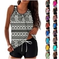 thumbnail image 1 of HOMBOM Women's Modest Plus Size Tankini Two Piece Swimming Suits with Shorts,Floral S, 1 of 7