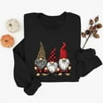 thumbnail image 1 of HOMBOM Womens Black Christmas Sweatshirts Ugly Pullover Lightweight Crewneck Long Sleeve Soft Shirts for Womem Cute Santa, 1 of 6