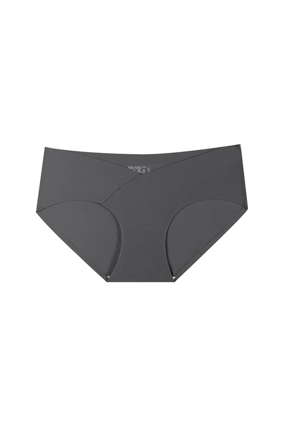 Womens Briefs Panties Cheeky Gray Seamless Hipster Full Coverage Nylon Underwear for Ladies 2XL