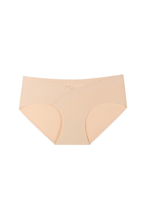 Womens Briefs Underwear Cheeky Beige Nylon Hipster Hipster Seamless Panties for Ladies M