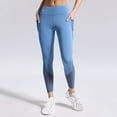 thumbnail image 1 of HOMBOM Womens Butter Soft Leggings Gym High Waisted No Seam Activewear Blue Pants for Ladies Training 2XL, 1 of 4