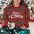 thumbnail image 1 of HOMBOM Womens Crewneck Sweatshirts Funny Mint Green Merry Oversized Christmas Xmas Graphic Sweatshirt for Ladies, 1 of 9