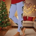 thumbnail image 1 of HOMBOM Womens Fall Leggings High Waisted Christmas No Front Seam Sports Blue Yoga Butt Lifting Leggings Pants for Ladies, 1 of 9