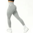 thumbnail image 1 of HOMBOM Womens Gray Leggings No Front Seam Yoga High Waist Running Soft Pants for Ladies Activewear M, 1 of 2