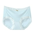 thumbnail image 1 of HOMBOM Womens High Waisted Underwear Full Coverage Blue Cotton Briefs Seamless Panties for Ladies Stretch L, 1 of 2