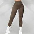 thumbnail image 1 of HOMBOM Womens Leggings Compression Coffee High Waisted No Front Seam Non See Through Pants for Ladies Sports S, 1 of 3