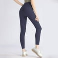 thumbnail image 1 of HOMBOM Womens Leggings Fall No Seam Fitness Navy High Waist Pants for Ladies Compression L, 1 of 3