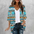 thumbnail image 1 of HOMBOM Womens Lightweight Kimono 3/4 Sleeve Cardigan Beach Dusters Hawaiian Print Soft Cover Ups for Young Women Daily Wear, 1 of 5