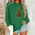thumbnail image 1 of HOMBOM Womens Merry Sweatshirts Christmas Greflying Green Crewneck Funny Xmas Sweatshirt for Adult Tree, 1 of 6