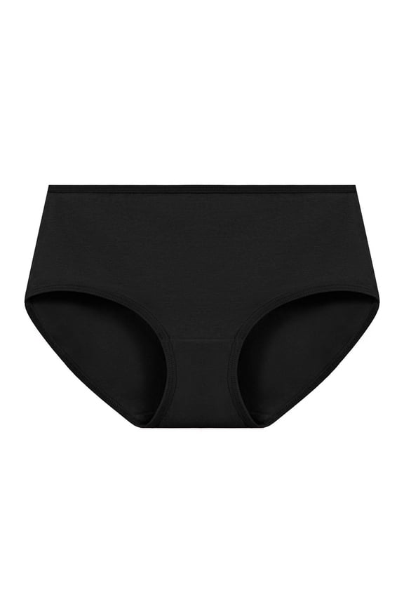 Womens Period Underwear Briefs Seamless Black Spandex Full Coverage Leakproof Panties for Ladies Plus Size XS