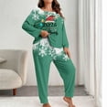 thumbnail image 1 of HOMBOM Womens Plus Size Christmas Pajamas One Sets Loungewear Holiday Long Sleeve Sets Pjs for Women Nightwear, 1 of 4