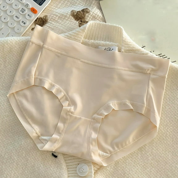 HOMBOM Womens Seamless Panties Butt Lifting Briefs Pink Cotton Full Coverage Underwear for Ladies Tummy Control L