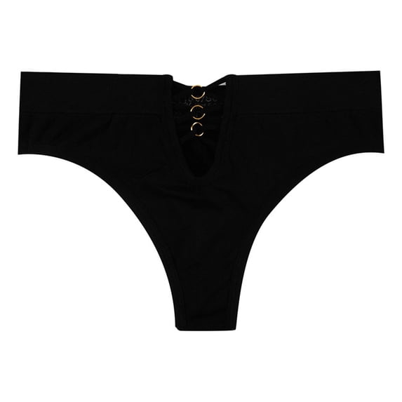 HOMBOM Womens Seamless Underwear Cheeky Black Low Rise Briefs Spandex No-Show Hipster Panties for Ladies L