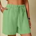 thumbnail image 1 of HOMBOM Womens Shorts Plus Size Mint Green Shorts Wide Leg Solid Color Plus Size Shorts L, 1 of 6