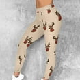 thumbnail image 1 of HOMBOM Womens Soft Leggings Christmas Seamless Beige Yoga High Waisted Workout Sports Pants for Ladies Leggings, 1 of 9