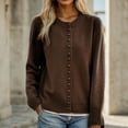 thumbnail image 1 of HOMBOM Womens Sweaters Lightweight Cardigan Coffee Long Sleeve Winter Cardigans for Ladies Button down, 1 of 3