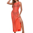 thumbnail image 1 of HOMBOM Womens Swimsuit Cover Up Beach Cover Up Holiday Hollow Out Side Split Summer Dresses for Ladies, 1 of 9
