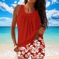 thumbnail image 1 of HOMBOM Womens Tankini Swimsuits with Shorts Swimwear Two Piece Modest Tummy Control Tankini Bathing Suit for Ladies, 1 of 6