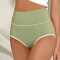 thumbnail image 1 of HOMBOM Womens Underwear Butt Lifting Green Seamless Briefs High Waisted Spandex Mid Waist Full Coverage Panties for Ladies L, 1 of 6
