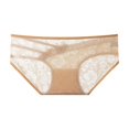 thumbnail image 1 of HOMBOM Womens Underwear Seamless Beige Cheeky Mesh Bikini Low Rise Panties for Ladies See Through L, 1 of 6