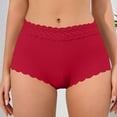 thumbnail image 1 of HOMBOM Womens Underwear Seamless Stretch Red Boxer Briefs High Waisted Mid Waist Spandex Panties for Ladies Full Coverage S, 1 of 6