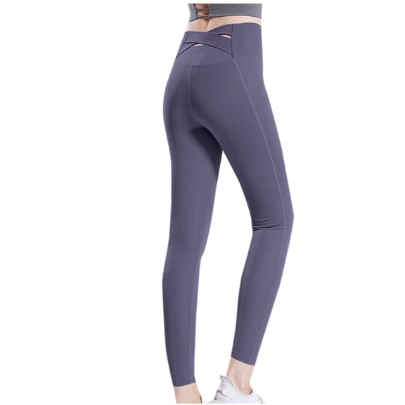 HOMBOM Workout Leggings for Womens High Waist Seamless Purple Butter Soft Ladies Pants Sports XL
