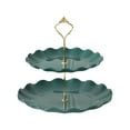thumbnail image 1 of HOMBOTI Cake Display Stand for Party 2 Tier Dessert Cupcake Stand Cake Plate Display for Baking Gifts Dessert Table Display for Party, Wedding, Birthday, 1 of 6