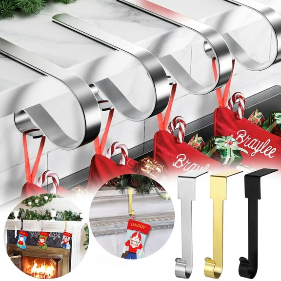 HOMBOTI Christmas Garland Holders for Mantel Adjustable Heavy Duty Mantle Holder Hanger Upgrade Fireplace Mantle Christmas Decorations