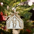 thumbnail image 1 of HOMBOTI Christmas Ornaments Clearance Nativity Scene Religious Wooden Layered Crafts Hanging Decorations Christmas Tree Decoration Hangings, 1 of 6